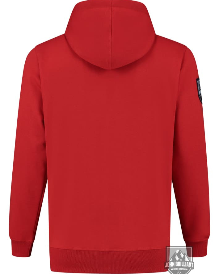 Wirvelvind Huvtröjan med nautiskt tryck, Röd