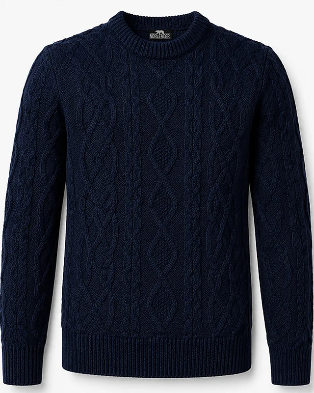 Heavyweight Aran sweater, Off-white 