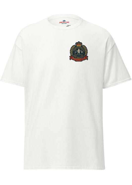 Vit herr t-shirt med klassiskt poloemblem på bröstet