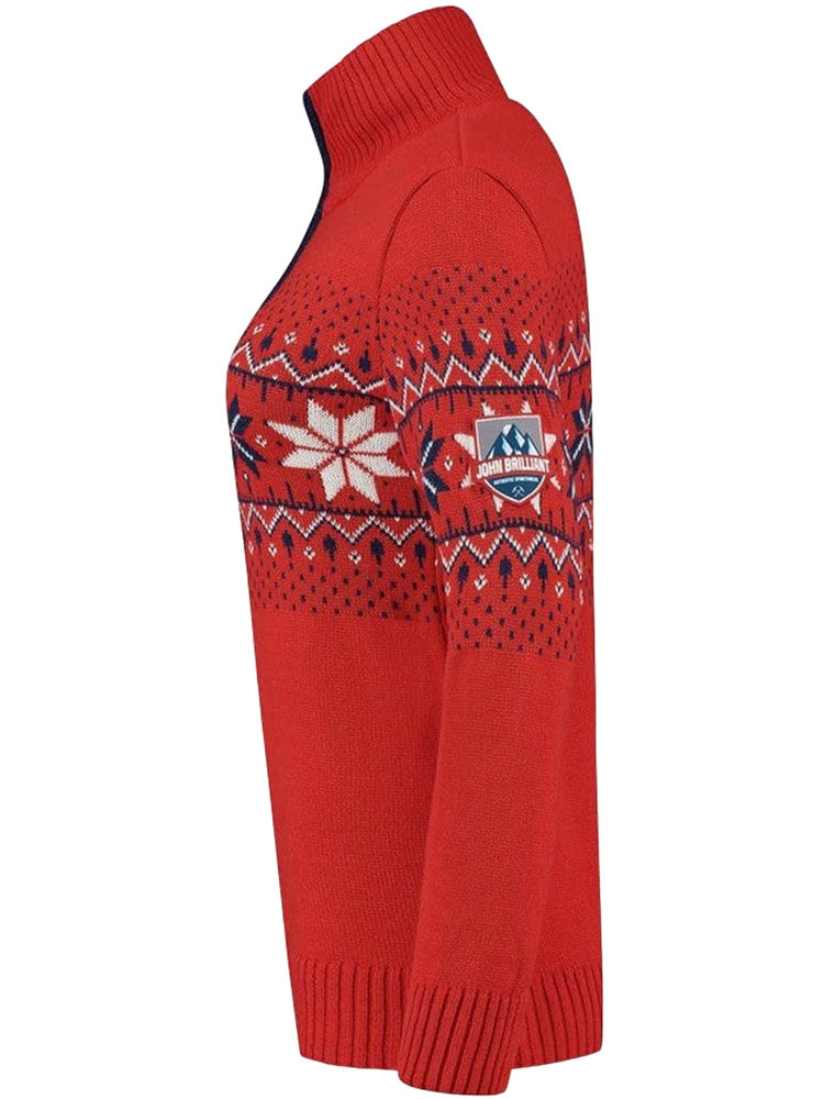 Wirvelvind Nordic Damtröja Fargerik, Röd