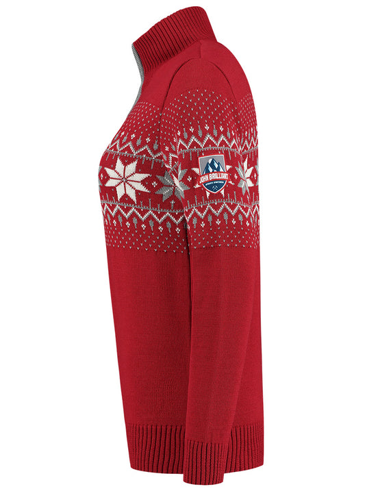 Wirvelvind Nordic Damtröja Merino, Röd