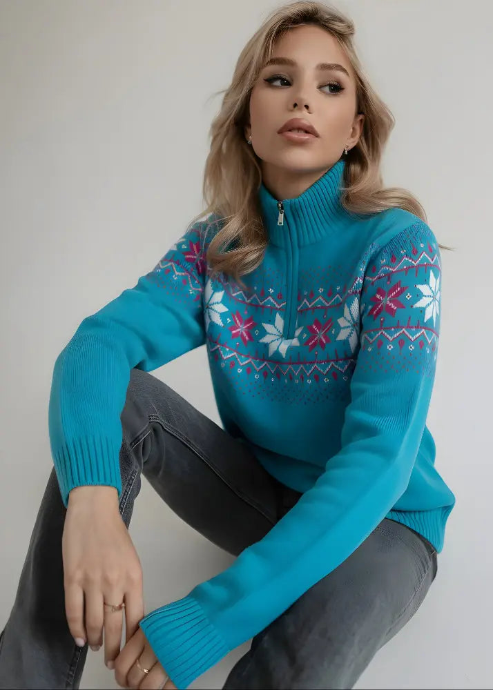 Wirvelvind Nordic Damtröja Ärtrik, Aqua