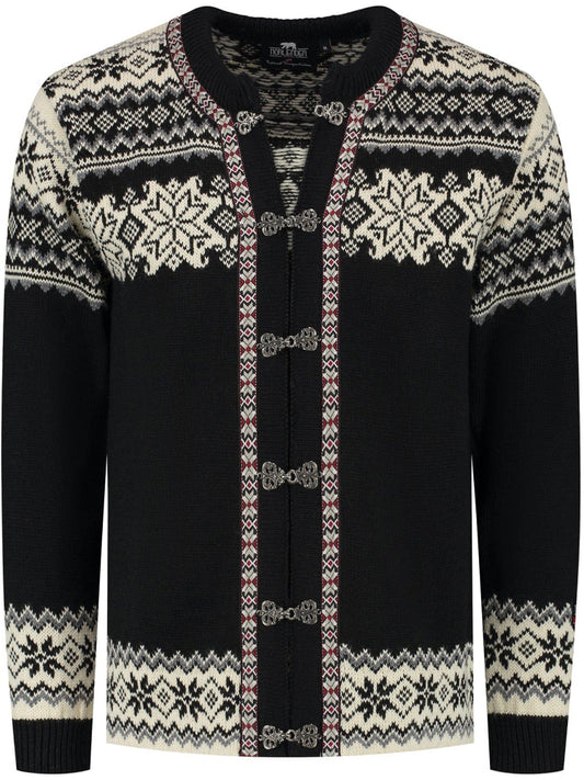 Wirvelvind Retro nordisk kofta, Svart
