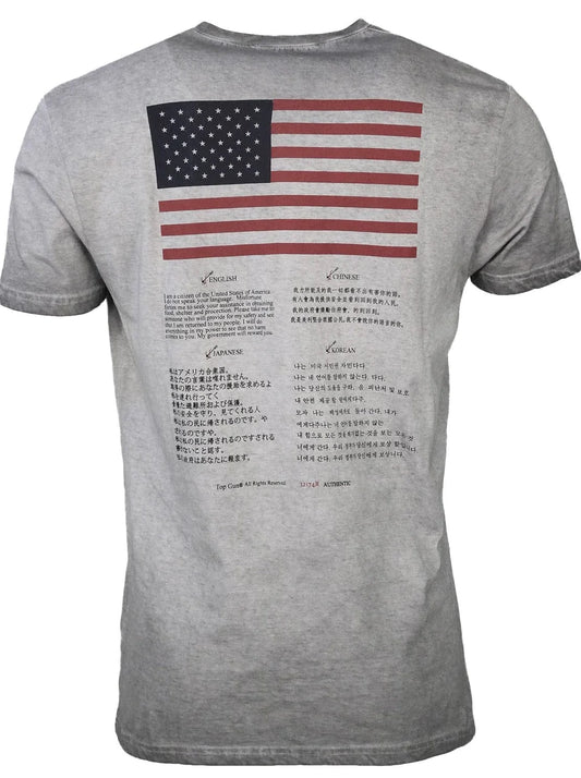 Wirvelvind Rundhalsad bomulls-T-shirt "Power Shield" Grå
