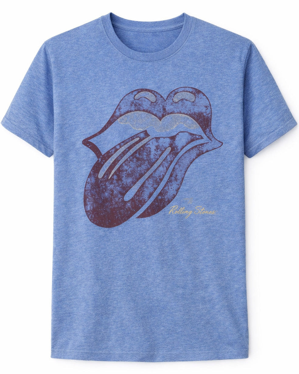 Wirvelvind T-shirt The Rolling Stones "Burned Out Tongue" Blå