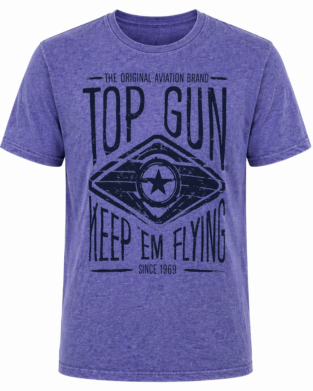Wirvelvind T-shirt, rund hals i bomull "Keep 'm Flying"